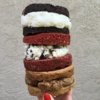 Stack of Gluten-free ice cream sandwiches from Glacier Ice Cream